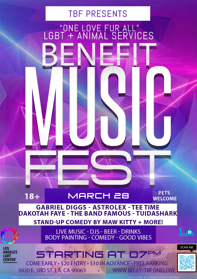 Get your tickets if you wish to donate to our Party for a Purpose - or learn more about the benefit music festival we will be live streaming this March!